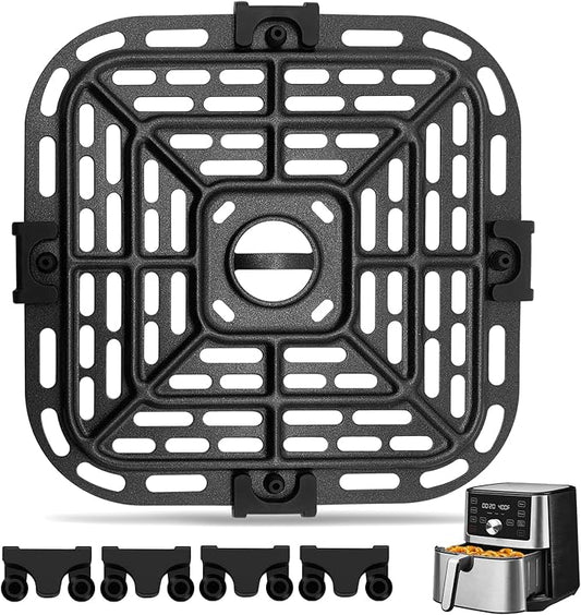 GWY Air fryer Replacement Parts for Instant Pot Vortex Plus 6 in 1 4 Quart Air Fryer Oven, 7.5''×7.5'' Square Food Grade Air Fryer Grill Plate Crisper Plate Accessories Tray Rack