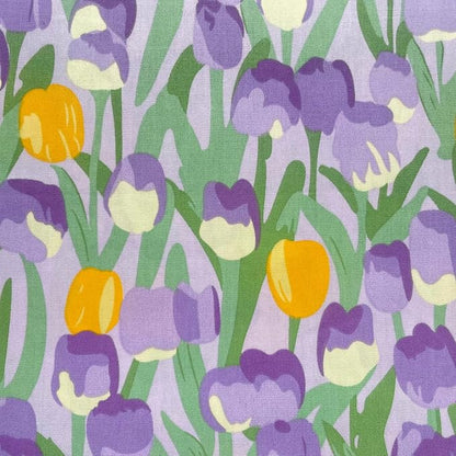 42-8" Precut Quilt Cotton Fabric Squares for Quilting Clearance Sewing DIY Project Floral Fabric Squares (Purple Yellow)