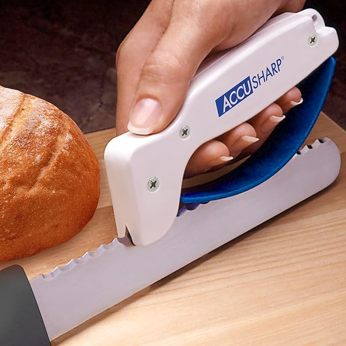 AccuSharp Hand-Held Carbide Blade Sharpener & ShearSharp Scissor Sharpener, Restores and Hones Straight & Serrated Knives, Revives the Edge of General Purpose Scissors
