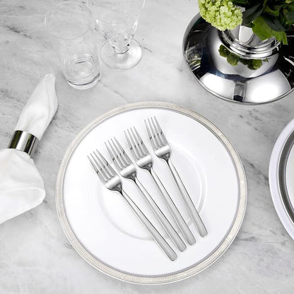KEAWELL Premium Aline 4-Piece 8.3 inch Forks Silverware – Mirror Polished 18/10 Stainless Steel with Modern Handle and Dishwasher Safe for Formal Meals and Gifting (4, Dinner Forks)