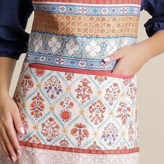 Maison d' Hermine 100% Cotton Apron for women with Pocket Kitchen Chef Apron for Men Cooking Spring Summer