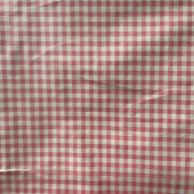Light Weight Natural Cotton Fabric by the Yard DIY Making Supplies Quilting Patchwork Fabric Fat Quarter Bundles DIY for Quilting Cotton Patchwork Cushions (Pink Square, 2 Yard)