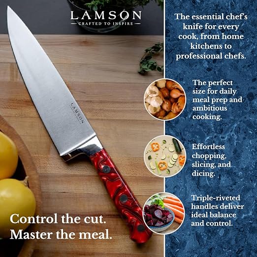 Lamson 8" Premier Forged Chef’s Knife (FIRE)