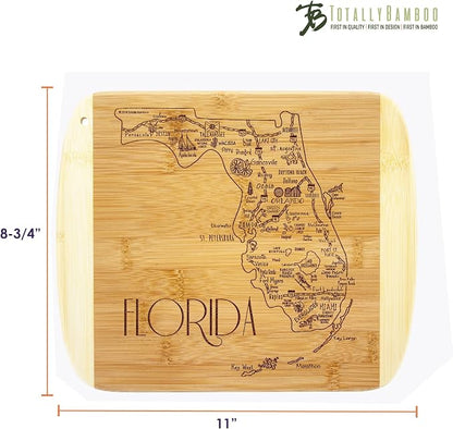 Totally Bamboo A Slice of Life Florida State Serving and Cutting Board, 11" x 8.75"