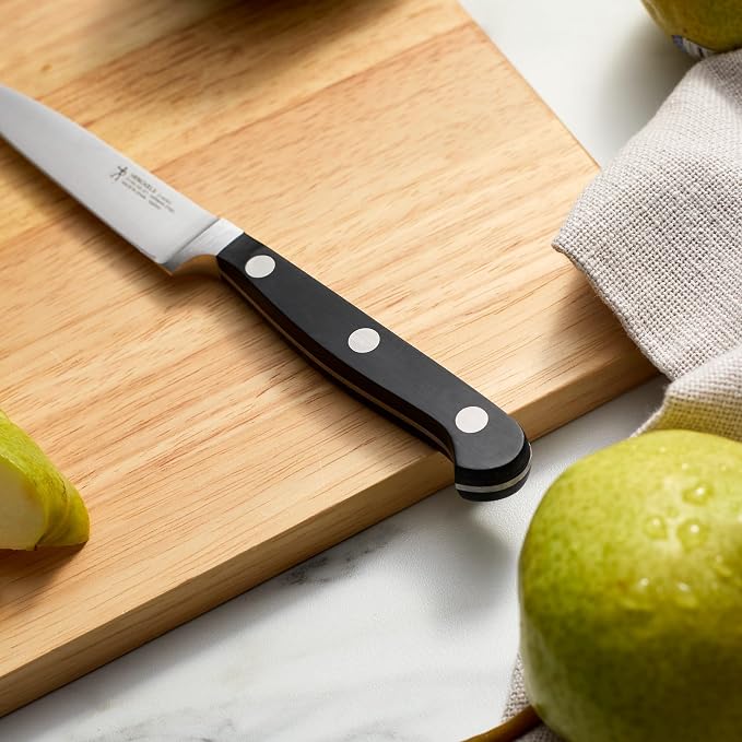 HENCKELS Classic Razor-Sharp 2-Piece Knife Set, Santoku Knife 5 Inch, Paring Knife, German Engineered Informed by 100+ Years of Mastery, Black/Stainless Steel