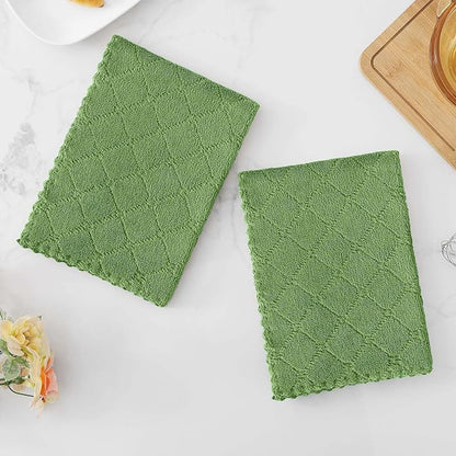 Homaxy 16 Pack Kitchen Cloths Dish Towels-10" x 20", Super Soft and Absorbent Coral Velvet Dishcloths, Fast Drying No Lint Microfiber Cleaning Cloth