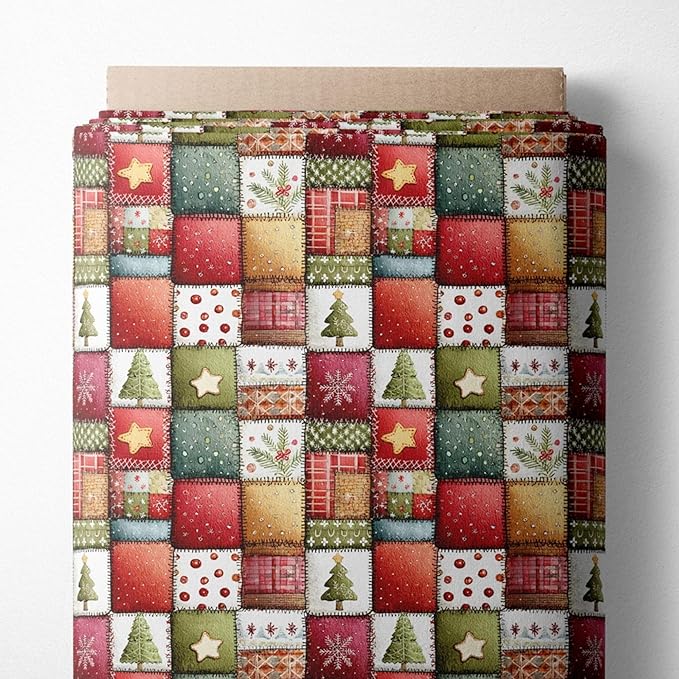 100% Cotton Fabric by the Yard – Turkish Quality Quilting & Sewing Fabric, 1 Yard x 1.69 Yards Wide, Patchwork Cotton for Crafts