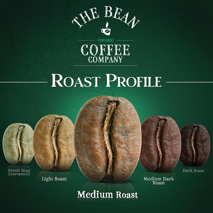 The Bean Organic Coffee Company Water Processed DECAF Vanilla Nut, Medium Roast, Ground Coffee, 5-Pound Bag, Café Molido Tostado Orgánico descafeinado