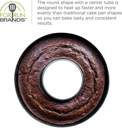 Fox Run French Savarin Cake Mold, Non-Stick Ring Cake Pan, 9.5"