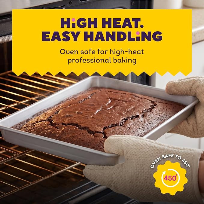 Wilton 11 x 15 Inch Aluminum Baking Sheet Pan, 2-Inch Deep Cake Pan, Even Heating, Rust-Resistant, Professional Quality, Packaging May Vary