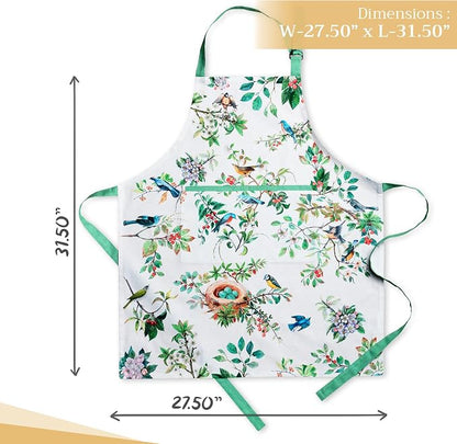 Maison d' Hermine 100% Cotton Apron for women with Pocket Kitchen Chef Apron for Men Cooking Spring Summer