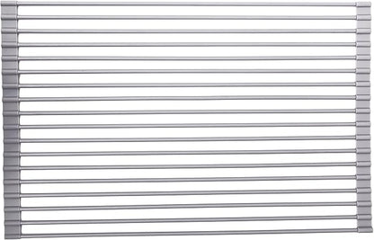 True & Tidy, Multi-Purpose Over the Sink Roll-Up Drying Rack, DR-881, Gray