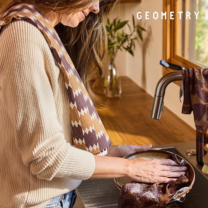GEOMETRY Spring Kitchen Towels - Quick Dry Microfiber Cloth Spring & Summer Dish Towels for Kitchen Drying - Premium Quick Dry Towel - Cherry Bow, 18" x 30" - 1-Pack