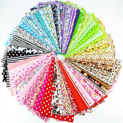60 Pcs 4" x 4"(10cm x 10cm) Assorted Craft Fabric Bundle Squares Patchwork Fabric Sets for DIY Sewing Scrapbooking Quilting Dot Pattern