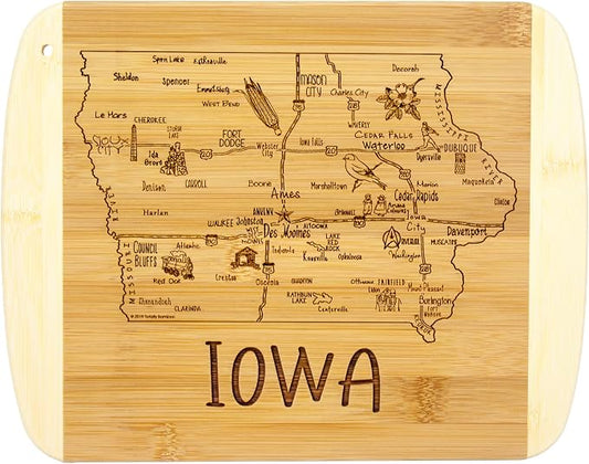 Totally Bamboo A Slice of Life Iowa State Serving and Cutting Board, 11" x 8.75"