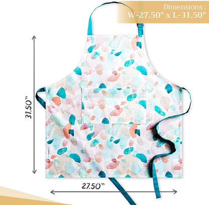 Maison d' Hermine 100% Cotton Apron for women with Pocket Kitchen Chef Apron for Men Cooking Spring Summer