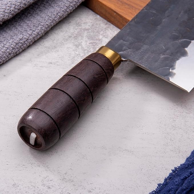 SHANGDAO Cleaver Knife, 7.9 Inch Hand Forged Meat Cleaver Heavy Duty Chopper German High Carbon Stainless Steel Butcher Knife with Full Tang Handle, Home Kitchen and Restaurant Helper, Ultra Sharp