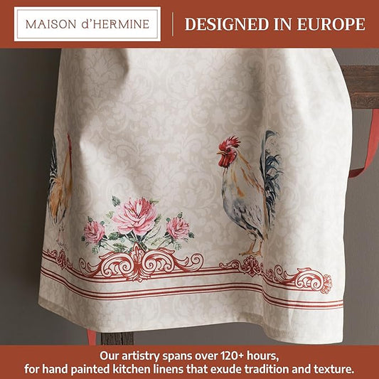 Maison d' Hermine 100% Cotton Apron for women with Pocket Kitchen Chef Apron for Men Cooking Spring Summer