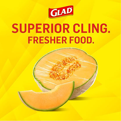 Glad Cling N Seal Plastic Wrap for Food, Airtight Seal, 300 Square Foot Roll (Pack of 4)