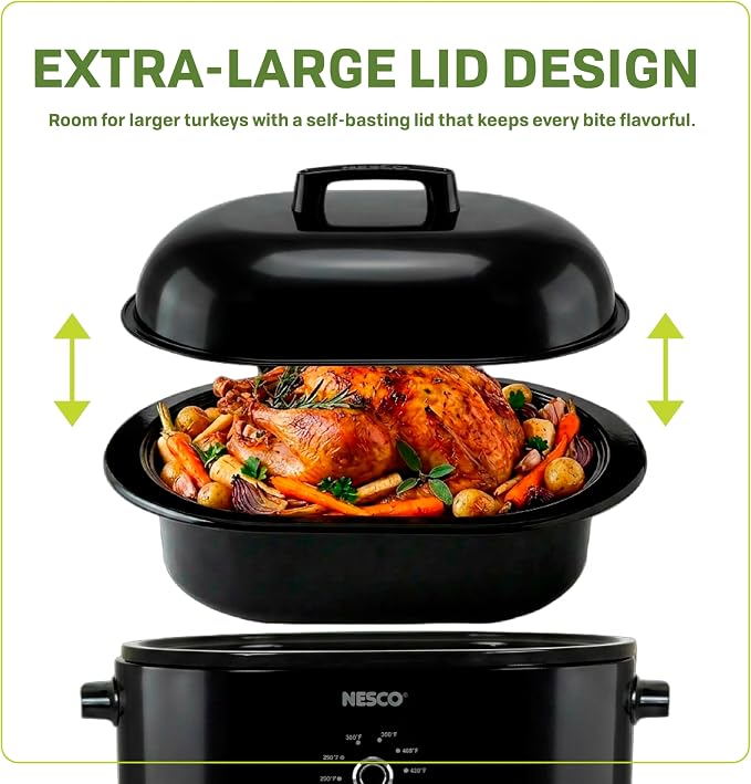 Nesco MWR18-13, Roaster Oven, 18 Quarts, Black