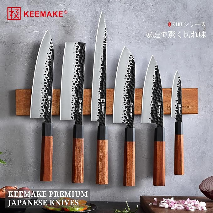 KEEMMAKE Sushi Knife Japanese Sashimi Knives 10 Inch, 440C Stainless Steel Yanagiba Knife, Kitchen Chef Knives with G10 Rosewood Handle for Cutting Sushi & Sashimi, Fish Filleting, Gift Box Included