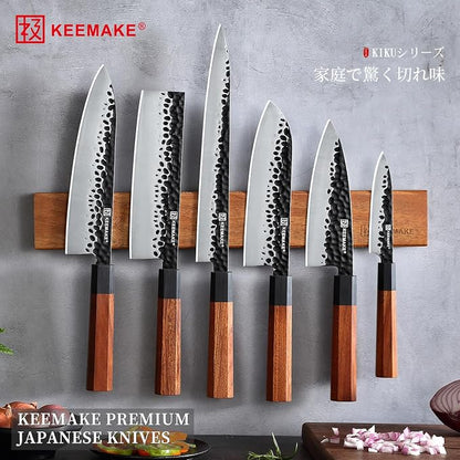 KEEMMAKE Sushi Knife Japanese Sashimi Knives 10 Inch, 440C Stainless Steel Yanagiba Knife, Kitchen Chef Knives with G10 Rosewood Handle for Cutting Sushi & Sashimi, Fish Filleting, Gift Box Included
