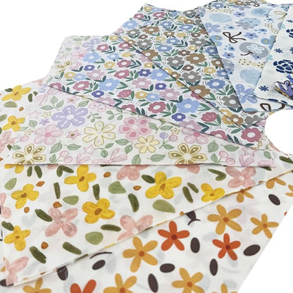 14 Colors Floral Cotton Fabric Squares - 42 Pcs 5x5 Inch Precut Quilting Bundle, 3 of Each Color | Retro Ditsy Print Charm Pack for Sewing, Patchwork & DIY Crafts