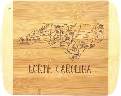 Totally Bamboo A Slice of Life North Carolina State Serving and Cutting Board, 11" x 8.75"