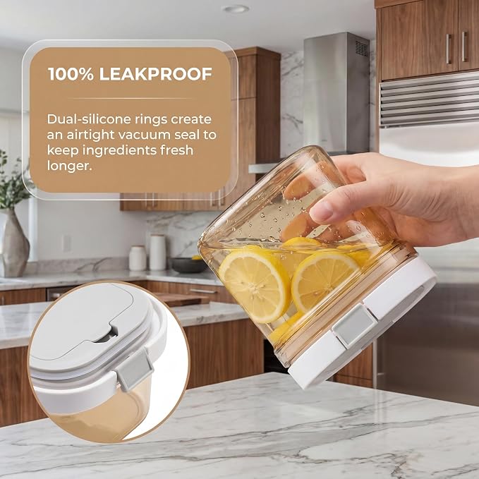 Coffee Canister with Scoop, 2 Pack 27oz Airtight Coffee Storage Container, Amber Light Blocking Jar, Wide Mouth for Coffee Beans, Sugar, Tea, Herbs Pantry Storage