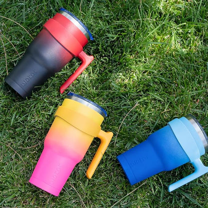 BJPKPK 20 oz Tumbler With Handle And Straw Stainless Steel Insulated Tumbler Cups With Lids,Ocean Dream