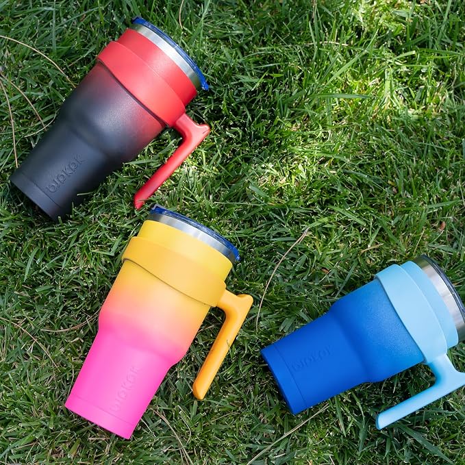 BJPKPK Tumbler With Handle And Straw 20oz Stainless Steel Tumbler With Lid Insulated Coffee Cups,Indigo Black