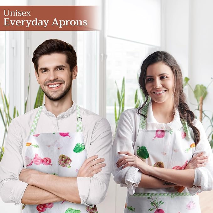 Maison d' Hermine 100% Cotton Apron for women with Pocket Kitchen Chef Apron for Men Cooking Spring Summer