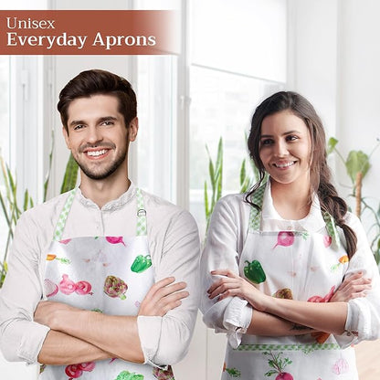 Maison d' Hermine 100% Cotton Apron for women with Pocket Kitchen Chef Apron for Men Cooking Spring Summer