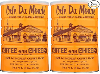 Cafe Du Monde Coffee Chicory | Ground | 15 Ounce | Pack of 2