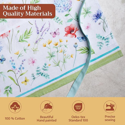 Maison d' Hermine 100% Cotton Apron for women with Pocket Kitchen Chef Apron for Men Cooking Spring Summer
