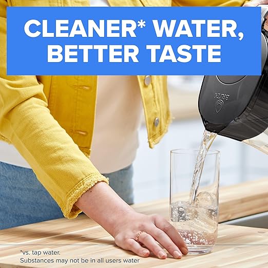 Brita Metro Small 6-Cup Water Filter Pitcher, WQA NSF/ANSI Certified, Mini-Fridge Friendly, Removes Chlorine Taste & Odor, Reduces Zinc, Copper & Mercury, 1 Standard Filter, Lasts 2 Months, Red