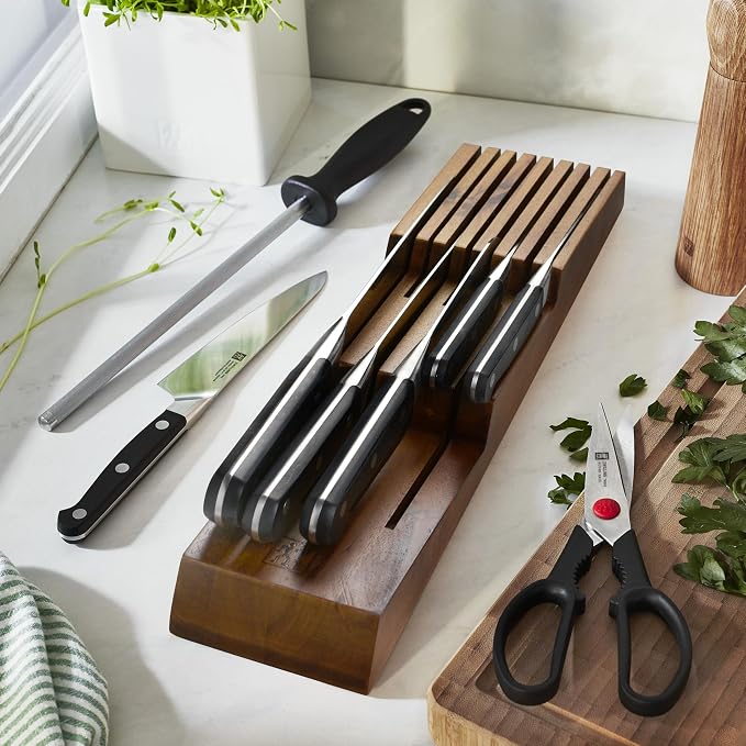 ZWILLING Pro Knife Set - 9 Piece with In-Drawer Block