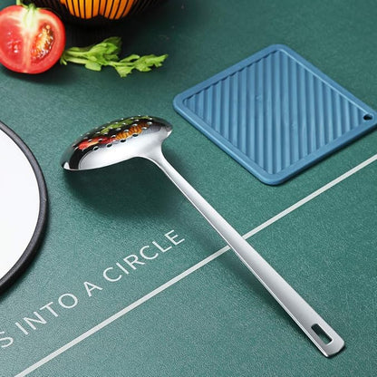 Stainless Steel Skimmer, Berglander Metal Strainer, Kitchen Cooking Skimmers For Non-Stick Cookware, Non-Stick And Heat Resistant, Dishwasher Safe, Easy to Clean