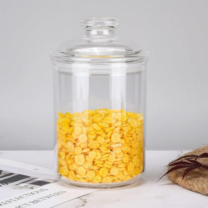 24oz Acrylic Storage Jar, Airtight Lid with Silicone Sealing Ring, Ideal Canister Container for Sugar, Tea, Spices, Herbs, Shells, Bath Salt, Christmas Decorative Apothecary Jars