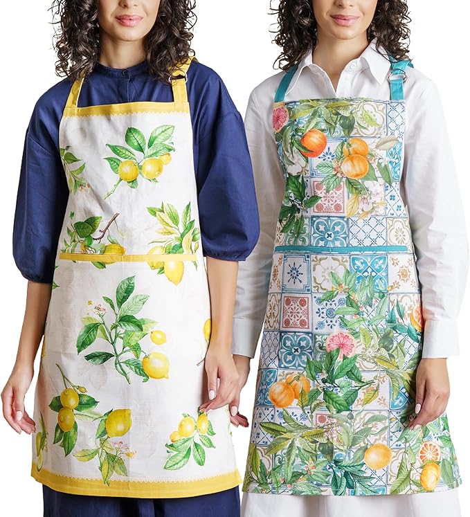 Maison d' Hermine 100% Cotton Apron for women with Pocket Kitchen Chef Apron for Men Cooking Spring Summer
