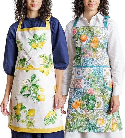 Maison d' Hermine 100% Cotton Apron for women with Pocket Kitchen Chef Apron for Men Cooking Spring Summer