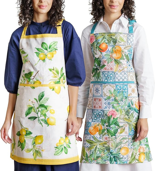 Maison d' Hermine 100% Cotton Apron for women with Pocket Kitchen Chef Apron for Men Cooking Spring Summer