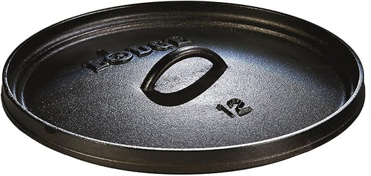 Lodge Seasoned Cast Iron Camp Dutch Oven with Lid - 8 Quart - Dual Handles - Seasoned Cast Iron Cookware with Steel Handle & Strong Lid for Heavy- Duty Camping Cookware
