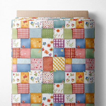 100% Cotton Fabric by the Yard – Turkish Quality Quilting & Sewing Fabric, 1 Yard x 1.69 Yards Wide, Patchwork Cotton for Crafts