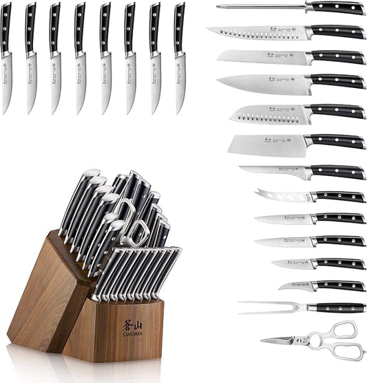 Cangshan S Series 1026054 German Steel Forged 23-Piece Knife Block Set