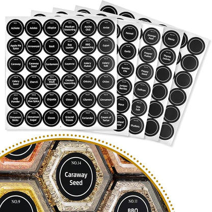 vetacsion set of 12 magnetic glass spice tins with 180 seasoning label stickers