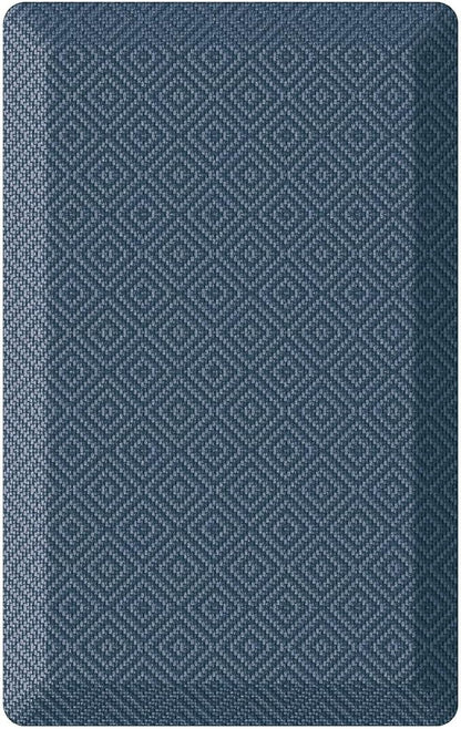 Ophanie Kitchen Mats for Floor, 3/4 inch Thick, 17x24 Anti Fatigue Cushioned Mat, Kitchen Rugs, Waterproof, Comfort Ergonomic Standing Mat for Office, Home, Sink, Blue Non-Slip Ridged Bottom