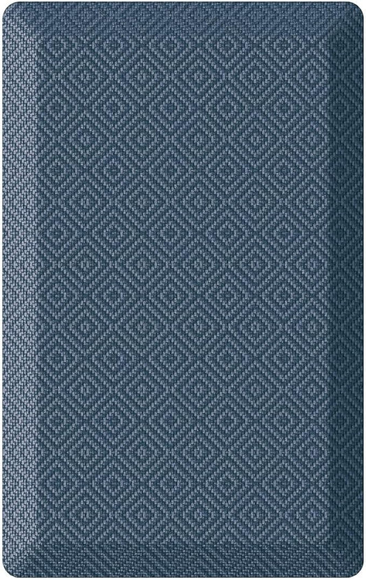 Ophanie Kitchen Mats for Floor, 3/4 inch Thick, 17x24 Anti Fatigue Cushioned Mat, Kitchen Rugs, Waterproof, Comfort Ergonomic Standing Mat for Office, Home, Sink, Blue Non-Slip Ridged Bottom