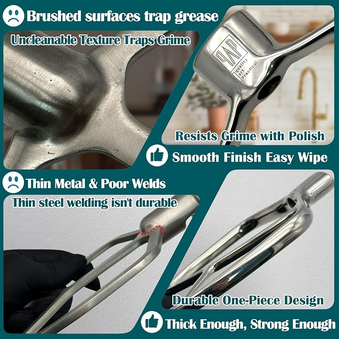 Stainless Steel Flat Beater - Compatible with KitchenAid 4.5-5qt Bowl-Lift Mixer, Fits Heavy Duty, Professiona HD, Pro 450, Pro 500, Limited Edition, ProLine Series, K5A, K4SS, K5SS, KSM5, KSM50