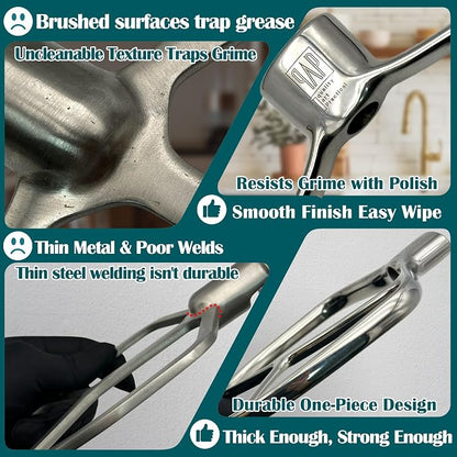 Stainless Steel Paddle，Flat Beater - Accessories and Attachments for KitchenAid Mixers, Fit 4.5-5 QT Mixing Bowl